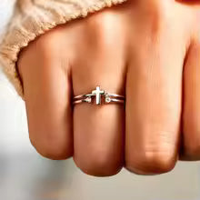 Cross Ring — Silver